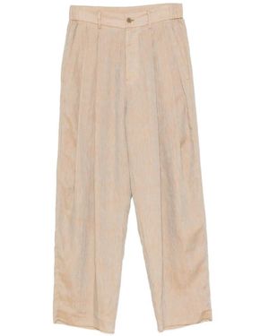 Giorgio Armani Pleated Wide-Leg Trousers - White