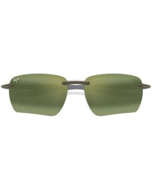 Maui Jim Rimless Rectangle Sunglasses - Green