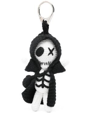 McQueen The Doll Sid Skeleton Charm Keyring - White