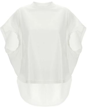 DI.LA3 PARI' Camiseta Spilla Asimétrica - Blanco