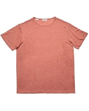 SELECTED Linen Slub-Knit T-Shirt - Pink