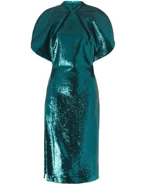 Genny Sequin-Embellished Midi Dress - Green