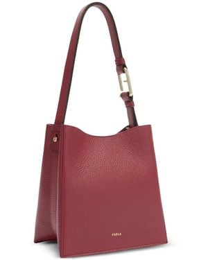 Furla Grained Handle Tote Bag - Purple