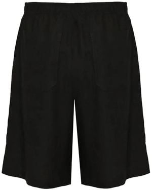 Amaranto Elasticated-Waistband Shorts - Black