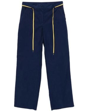 Aspesi Drawstring Wide-Leg Pants - Blue