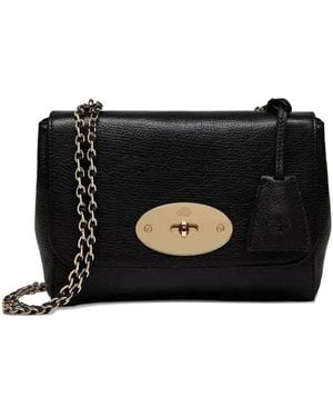Mulberry Lily Glossy Goat Chain Shoulder Bag - Black
