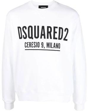 DSquared² Sweatshirt Mit Logo-Print - Weiß