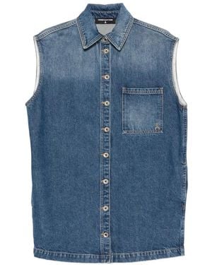 Patrizia Pepe Sleeveless Denim Shirt - Blue