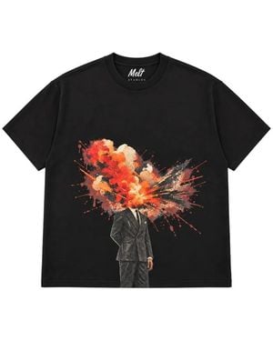 Melt Graphic-Print T-Shirt - Black