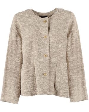 Emporio Armani Buttoned Blazer - Natural