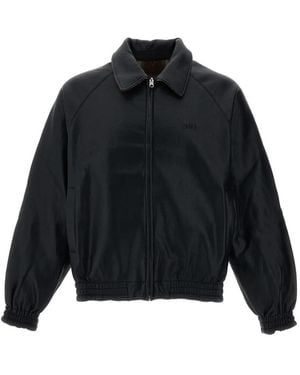 Arte' Logo-Embroidered Reversible Jacket - Black