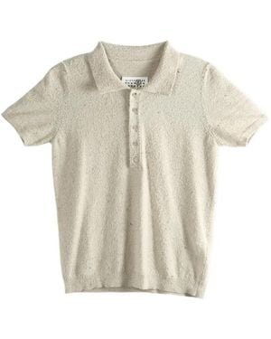 MM6 by Maison Margiela Short-Sleeve Polo Shirt - White