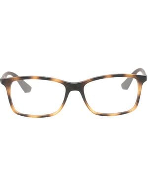 Ray-Ban Eckige Brille Mit Schildpattmuster - Weiß