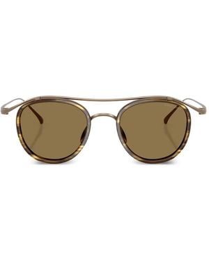 Giorgio Armani Round-Frame Sunglasses - Metallic