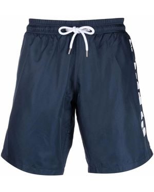 Philipp Plein Logo-Print Swimming Shorts - Blue