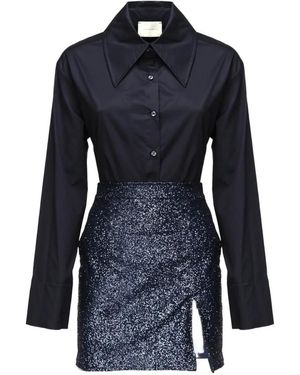 The Archivia Liv Shirt And Skirt Set - Blue