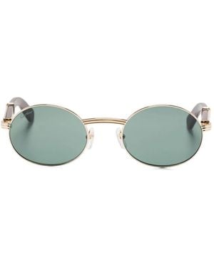 Cartier Gafas de sol con detalle de madera - Verde
