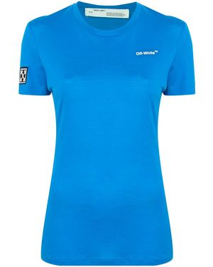 Off-White c/o Virgil Abloh Logo Print T-Shirt - Blue