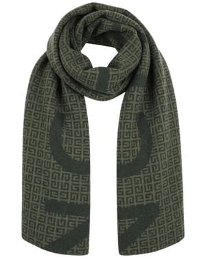 Givenchy 4G Logo-Jacquard Scarf - Green