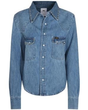 Lois Studded Denim Shirt - Blue