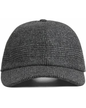 Borsalino Hiker Checked Baseball Cap - Gray
