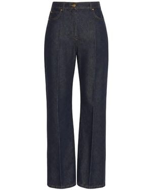 Max Mara Jean Droit À Pinces - Blue