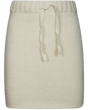 Fiorucci Drawstring Pocket Knitted Skirt - Natural