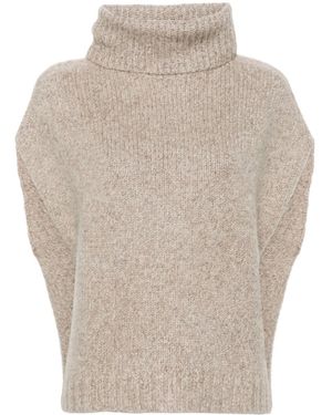 Allude Knitted Vest - Natural