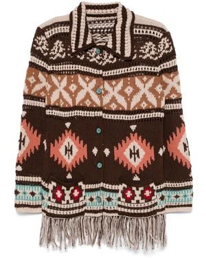 Fortela Cardigan Con Lavorazione All'Uncinetto - Grigio
