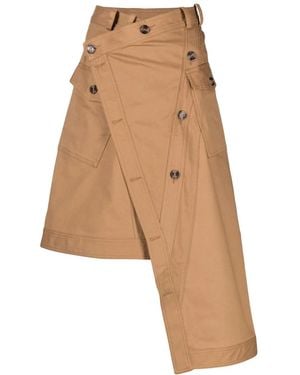 ROKH Asymmetric A-Line Skirt - Natural