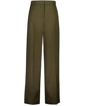 Stella McCartney プリーツ ウールパンツ - グリーン