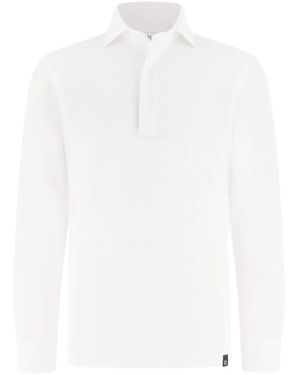 BOGGI Buttoned Jersey Polo Shirt - White