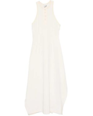 Nanushka Midikleid mit drapiertem Saum - Weiß