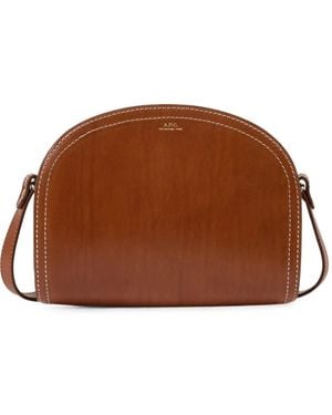 A.P.C. Demi-Lune Schultertasche - Braun