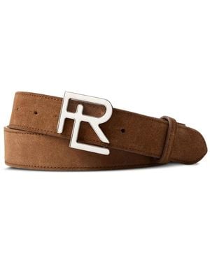 Ralph Lauren Ceinture À Boucle Monogrammée - Brown