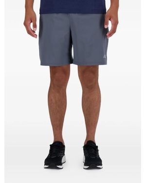New Balance Logo-Detail Shorts - Blue