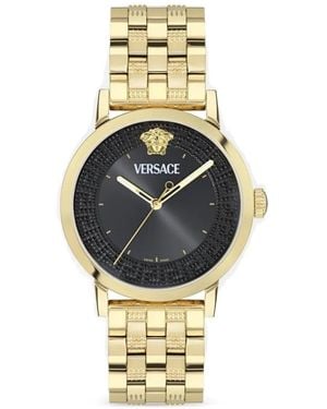Versace Albireo Greca 40Mm Watch - Metallic