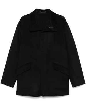 Giorgio Armani Brushed Coat - Black