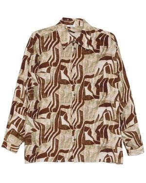 Imperial Abstract-Print Shirt - Natural