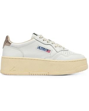 Autry Platform Leather Trainers - White