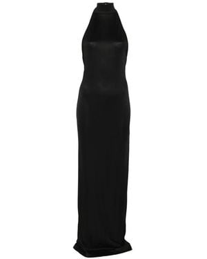 ANDAMANE Halterneck Backless Maxi Dress - Black