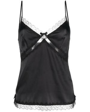 Agent Provocateur Gisele Lace-Trim Tank Top - Black