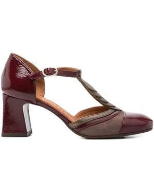 Chie Mihara 70Mm T-Bar Block-Heel Court Shoes - Brown