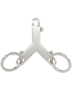 Rick Owens Schlüsselanhänger mit doppeltem Ring - Weiß