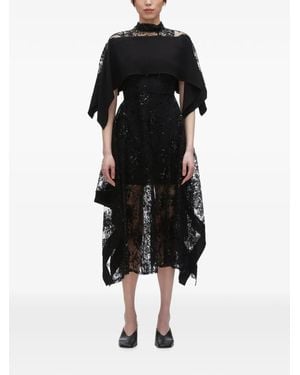 3.1 Phillip Lim Lace-Sequin Embellished Midi Dress - Black