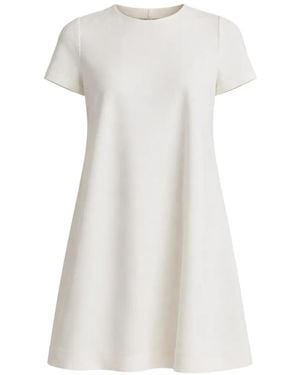 Vince Bias Short-Sleeve Mini Dress - White