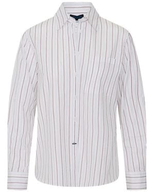 Patrick Assaraf Striped Cotton Shirt - White