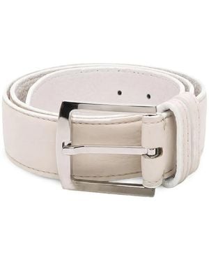 Kiton Buckle-Fastening Belt - White