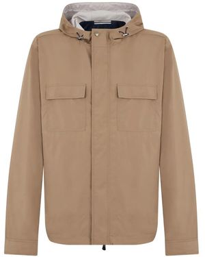 Fedeli Hooded Flap-Pocket Jacket - Natural