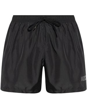 Moschino Badeshorts Mit Logo-Print - Schwarz